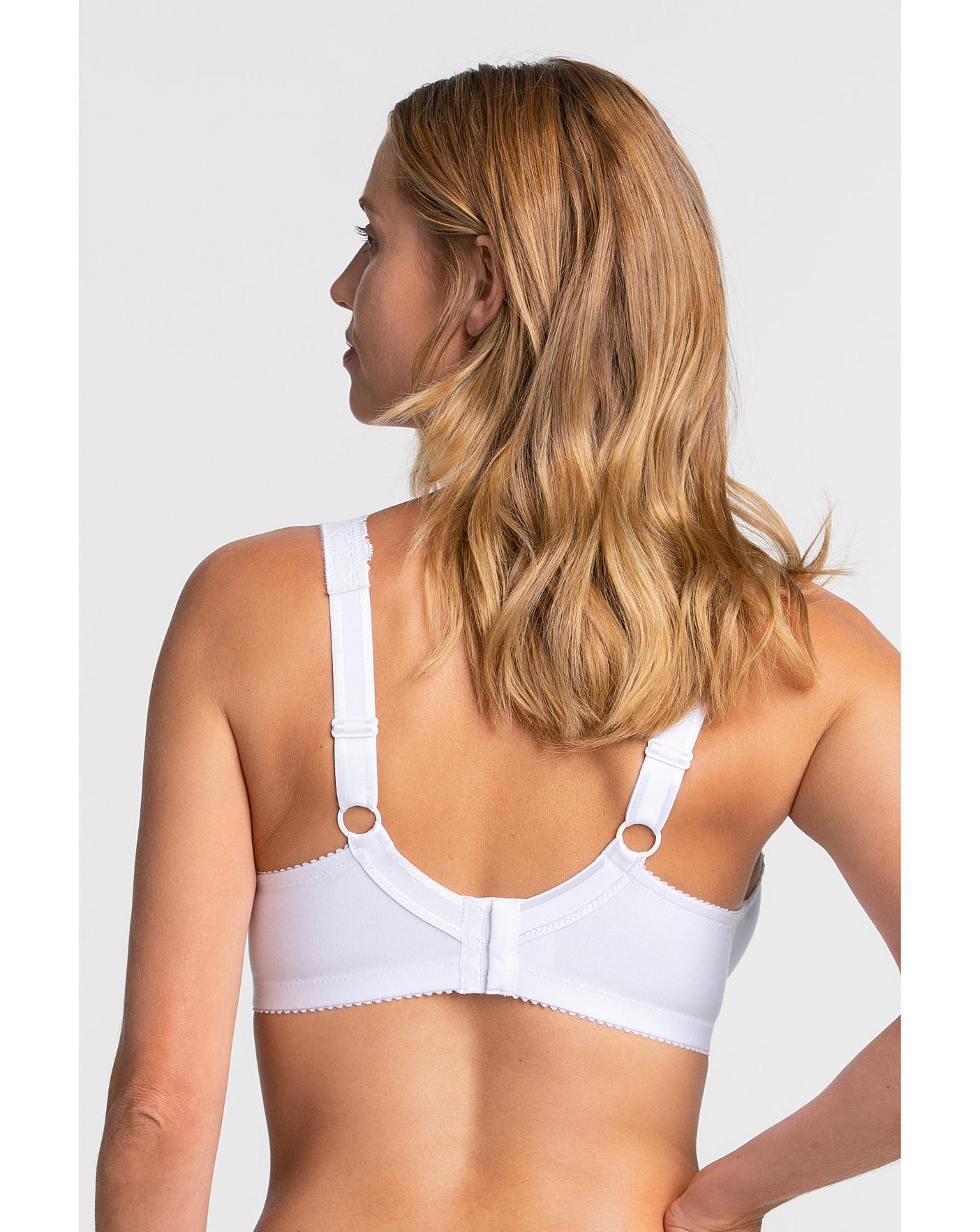 Miss Mary Of Sweden Cotton Comfort Wired Bra| White