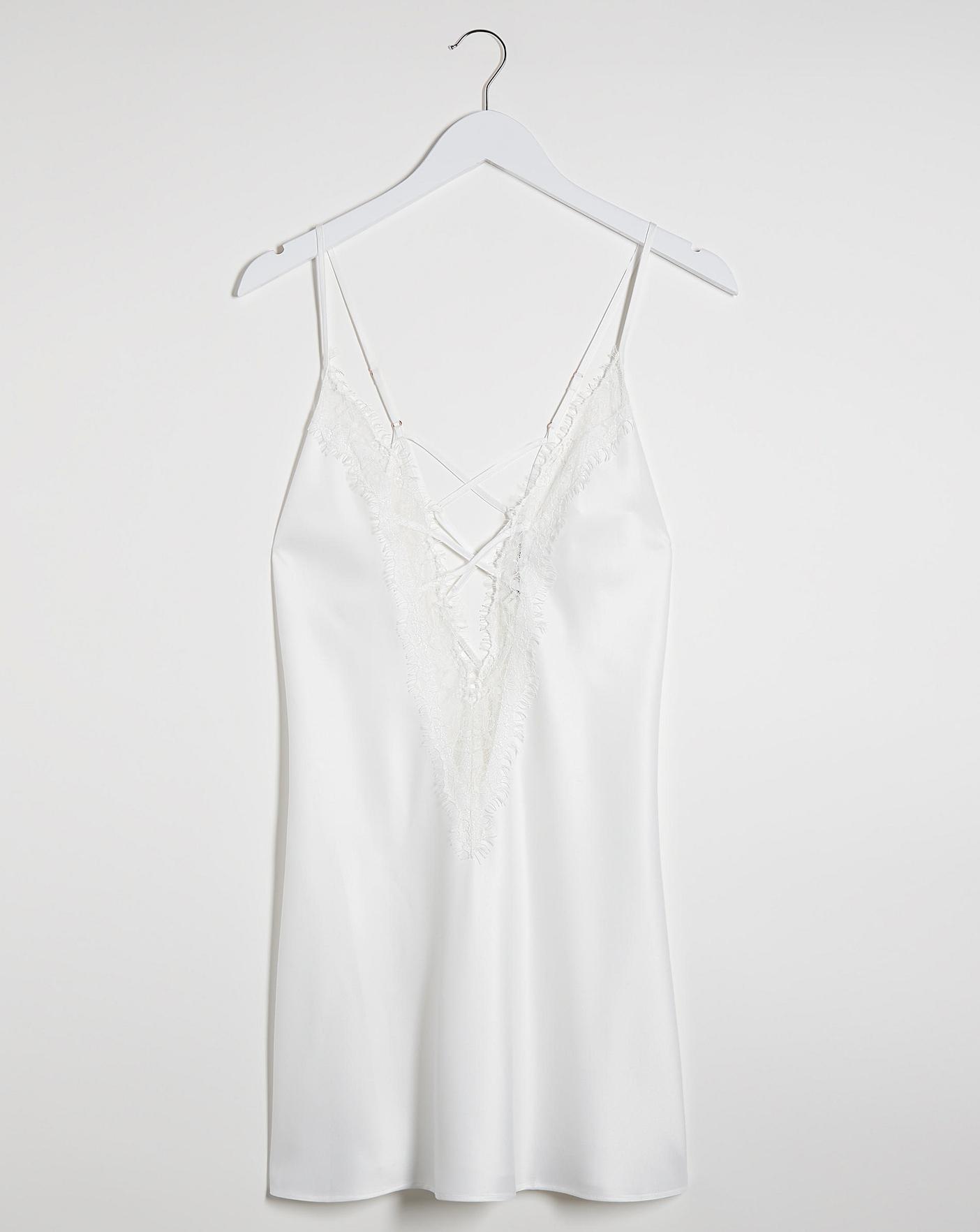Ann Summers Cherryann Satin Chemise| Ivory