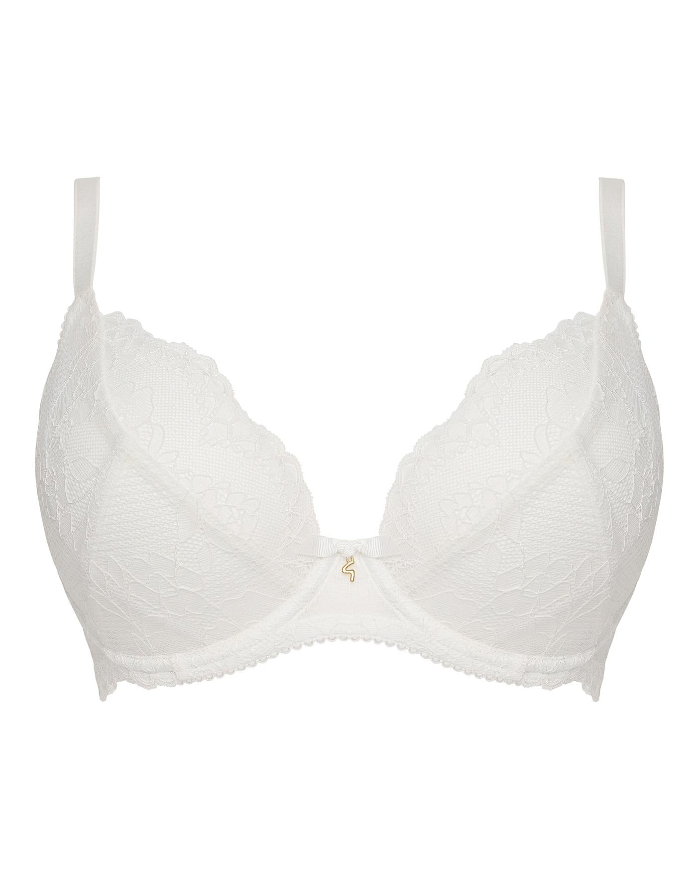Gossard Superboost Lace Non Padded Plunge Bra| White