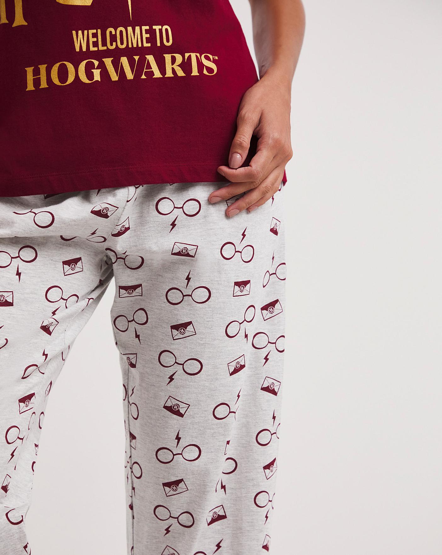 Warner Bros Harry Potter T-shirt Pyjama Set| Burgundy