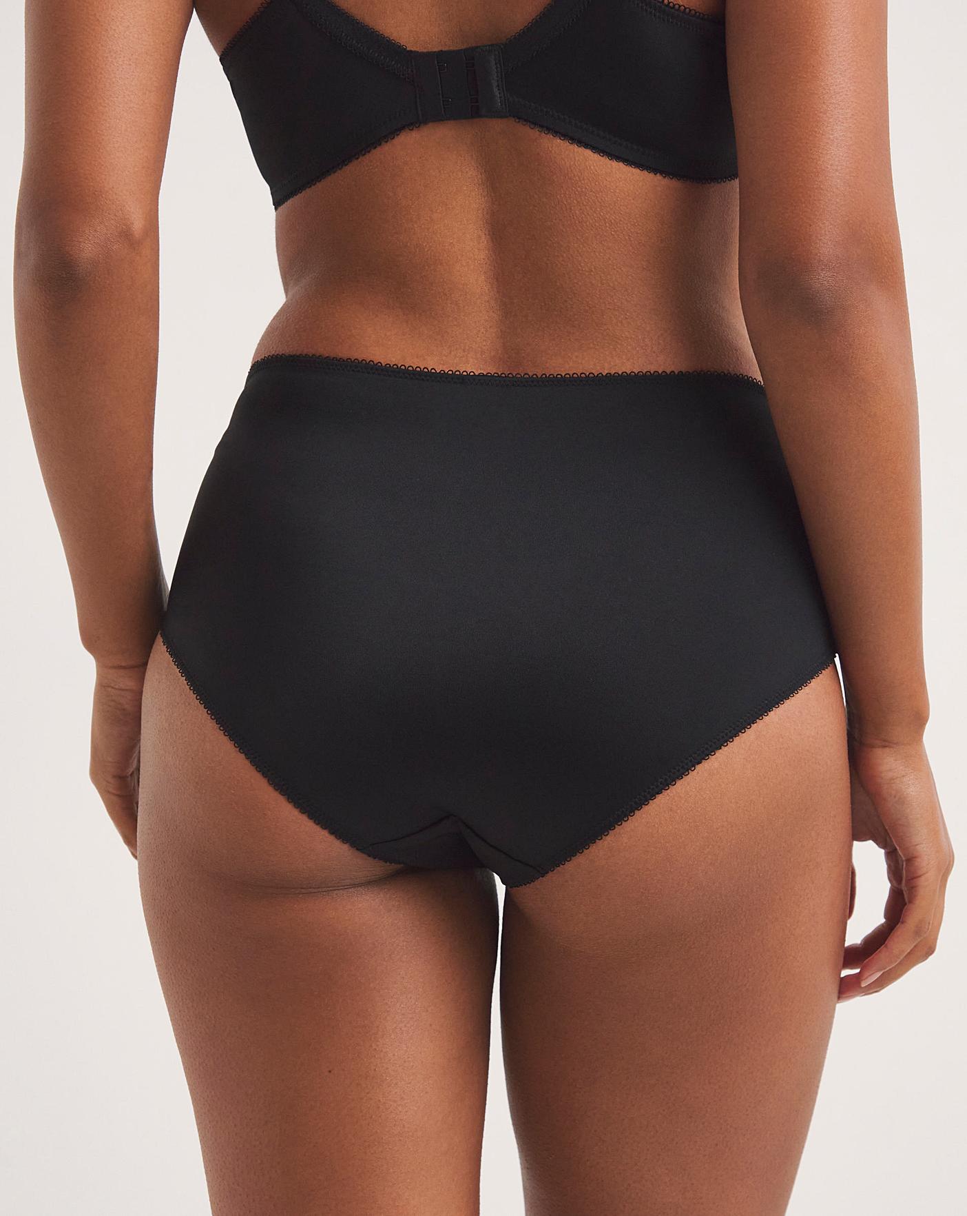 Pretty Secrets 2 Pack Ella Lace Briefs| Black/White