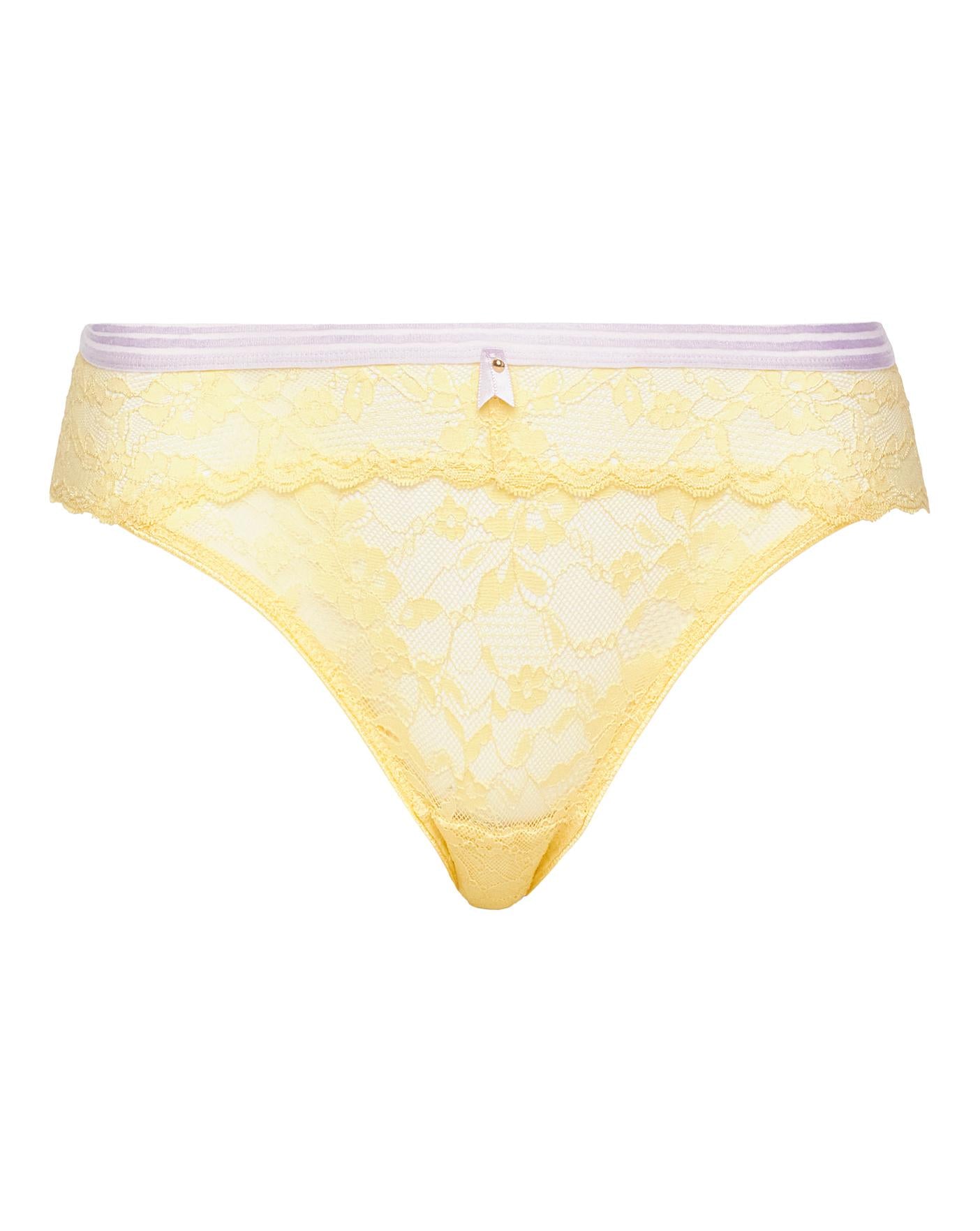 Freya Off Beat Lace Brief| Lemon