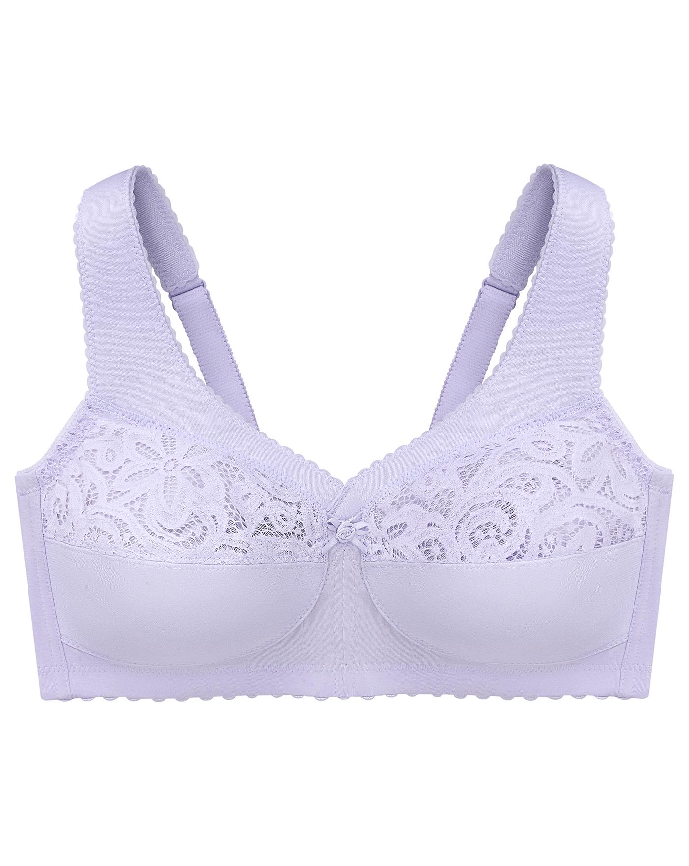  Glamorise Plus Size MagicLift Cotton Support Bra 1001| Lilac