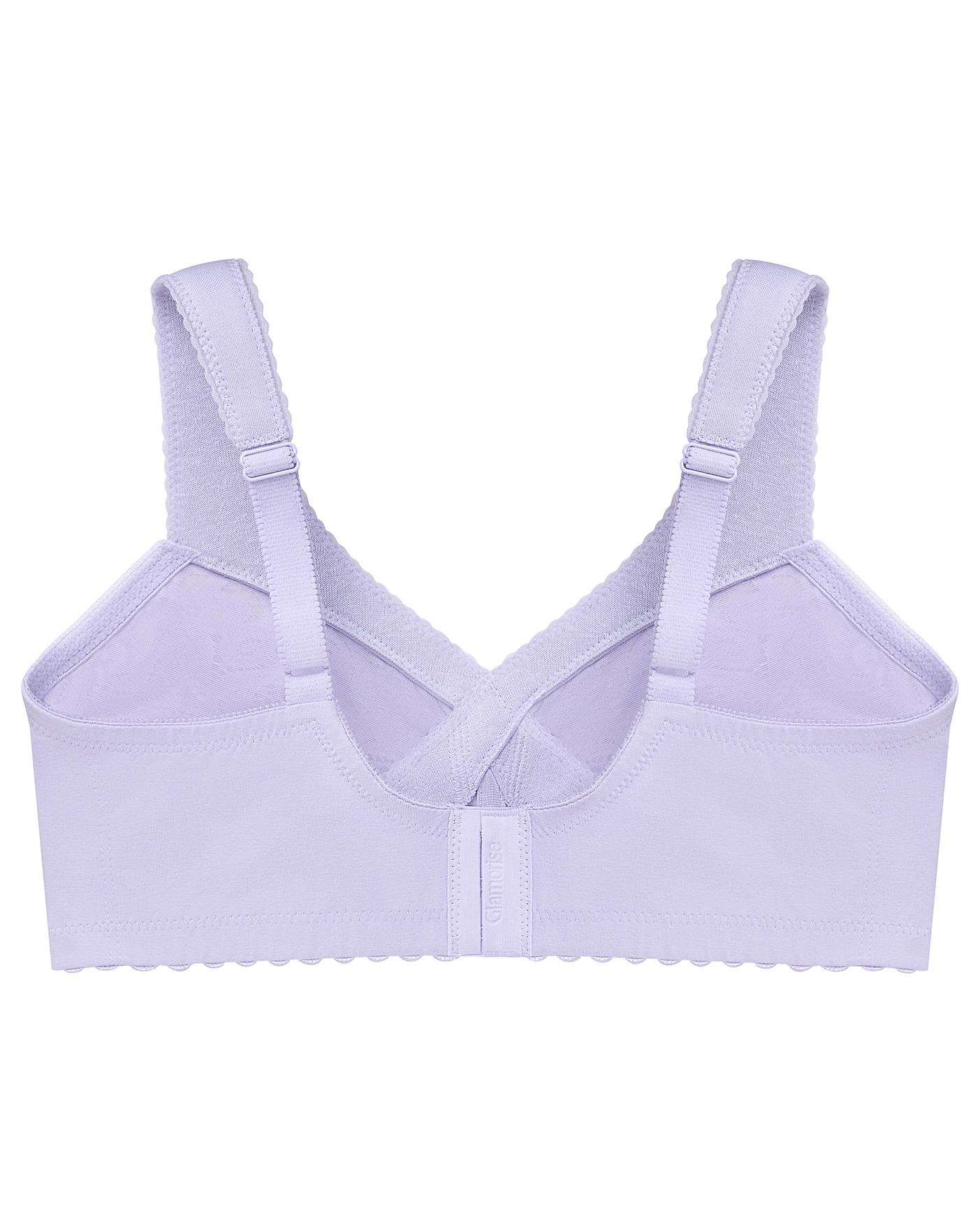  Glamorise Plus Size MagicLift Cotton Support Bra 1001| Lilac