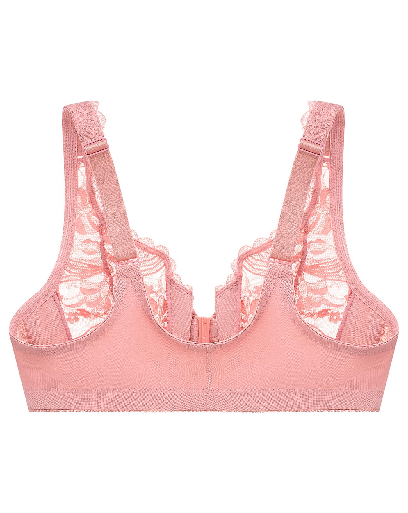  Glamorise Plus Size WonderWire Lace Front-Closure 9245| Brandied Apricot