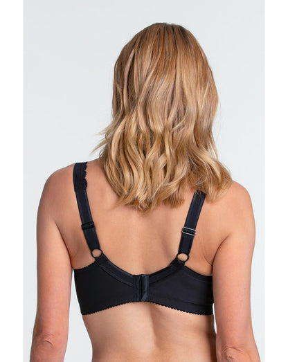  Miss Mary Of Sweden Cotton Comfort Non Wired Bra| Black