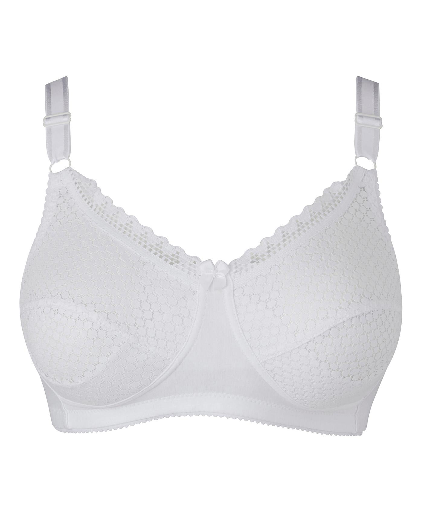  Miss Mary Cotton Dots Non Wired Bra| White