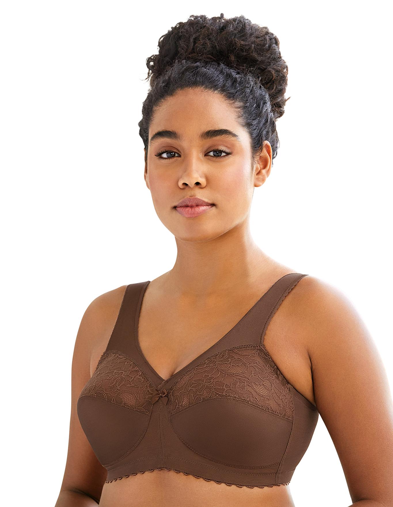  Glamorise Plus Size MagicLift Original Support Bra 1000| Mocha