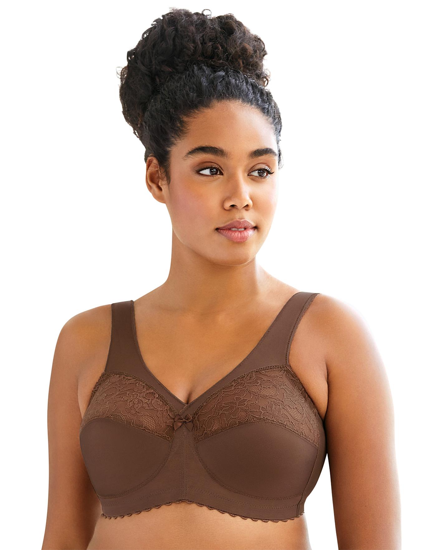  Glamorise Plus Size MagicLift Original Support Bra 1000| Mocha