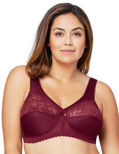  Glamorise Plus Size MagicLift Original Support Bra 1000| Burgundy