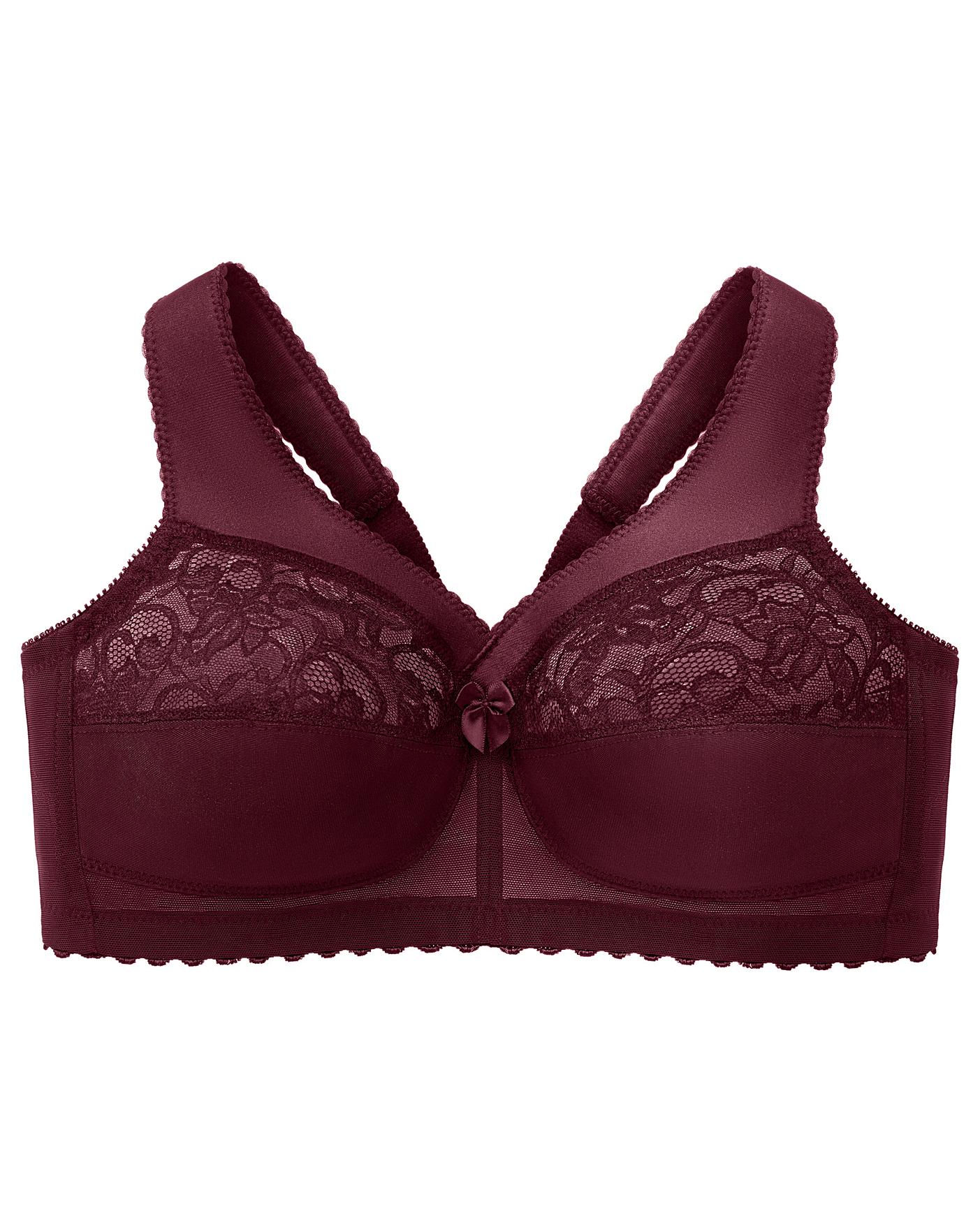  Glamorise Plus Size MagicLift Original Support Bra 1000| Burgundy