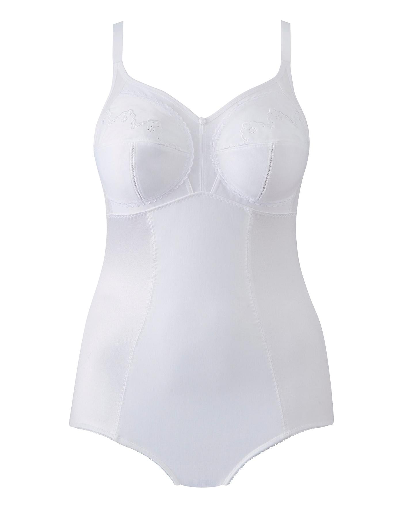  Pretty Secrets Dotty Firm Control White Pantee Corselet| White