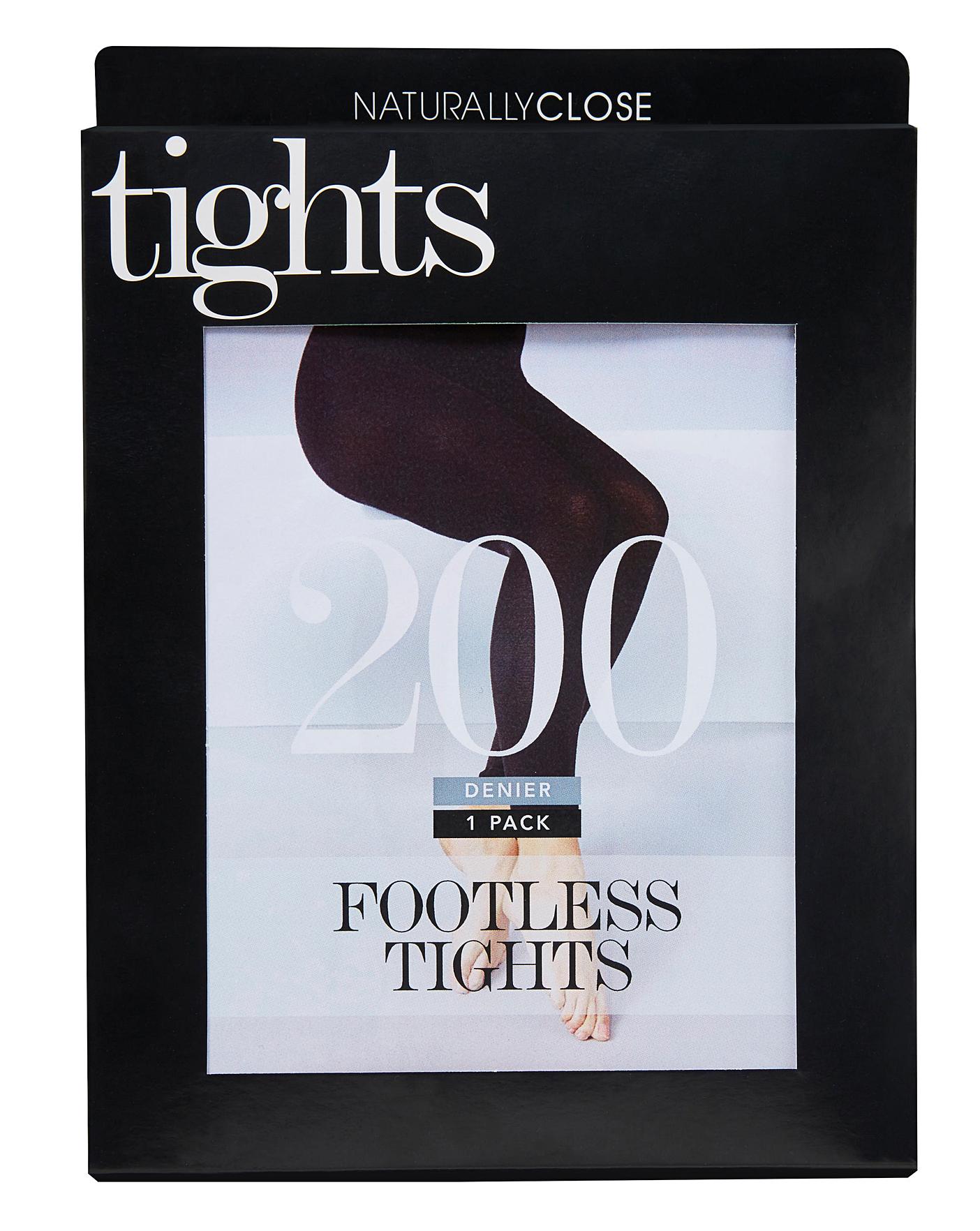  Pretty Secrets 1 Pack Black 200 Denier Footless Tights| Black