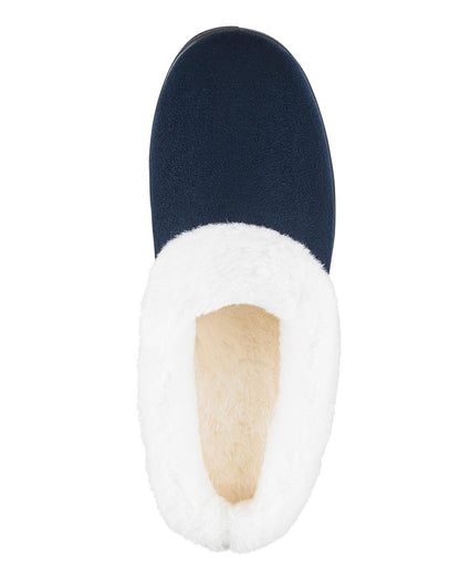  Cushion Walk Warm Lined Mule Slippers Wide E Fit