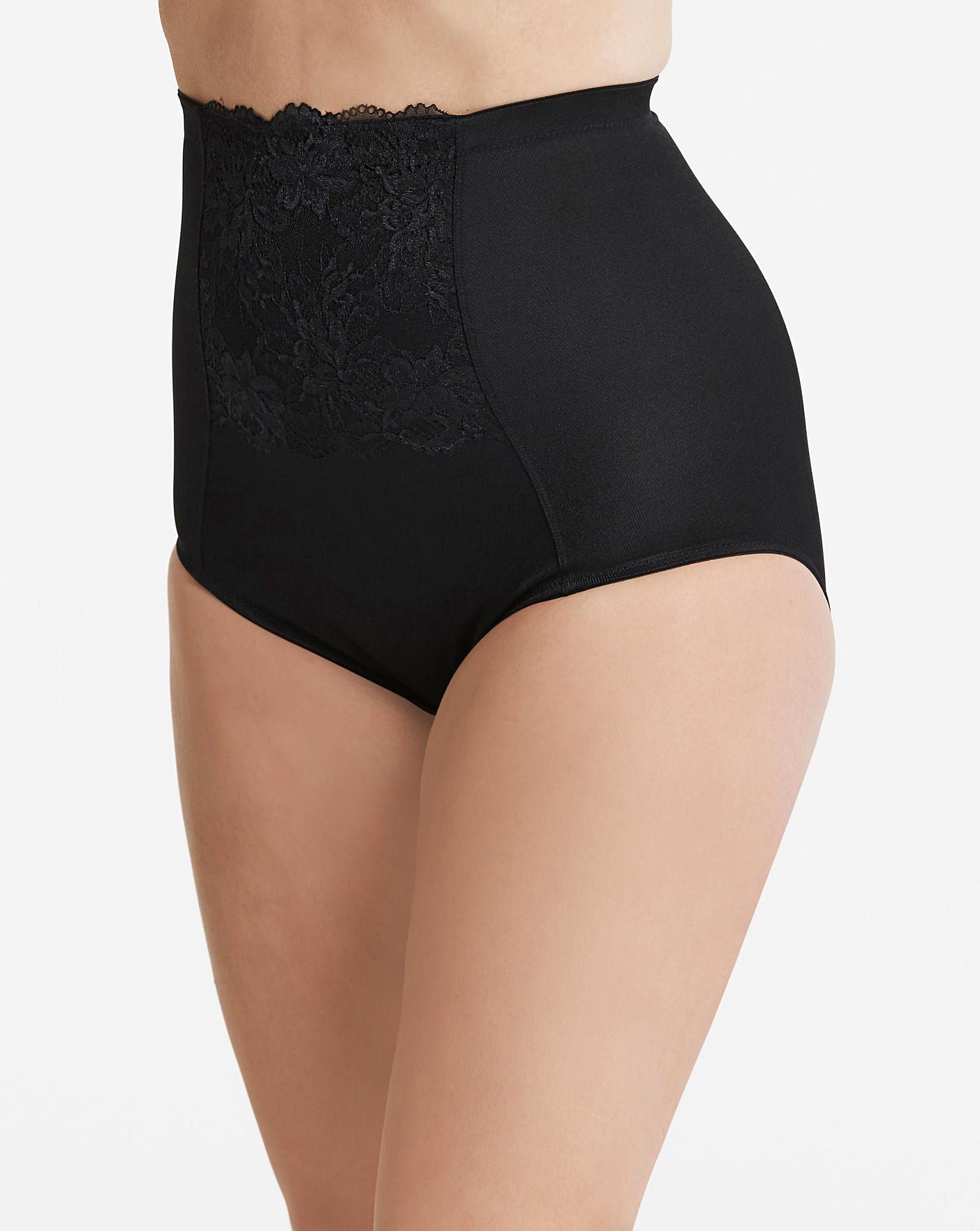  Magisculpt Ella Lace Firm Control Waist Nipper Black Briefs| Black