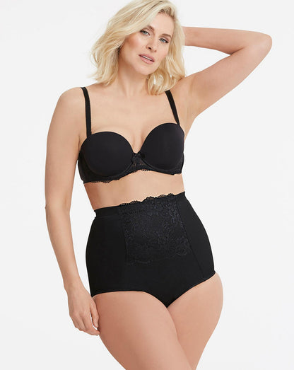  Magisculpt Ella Lace Firm Control Waist Nipper Black Briefs| Black