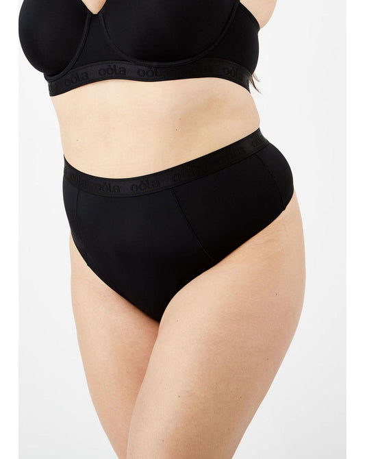  OOLA CONTROL HIGH WAIST THONG| Black