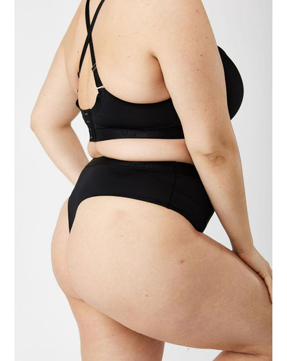  OOLA CONTROL HIGH WAIST THONG| Black