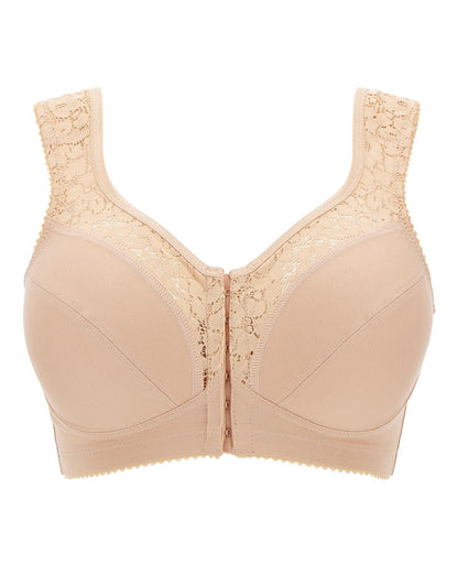  Miss Mary Cotton Lace F/Fastening Comfort Bra| Skin