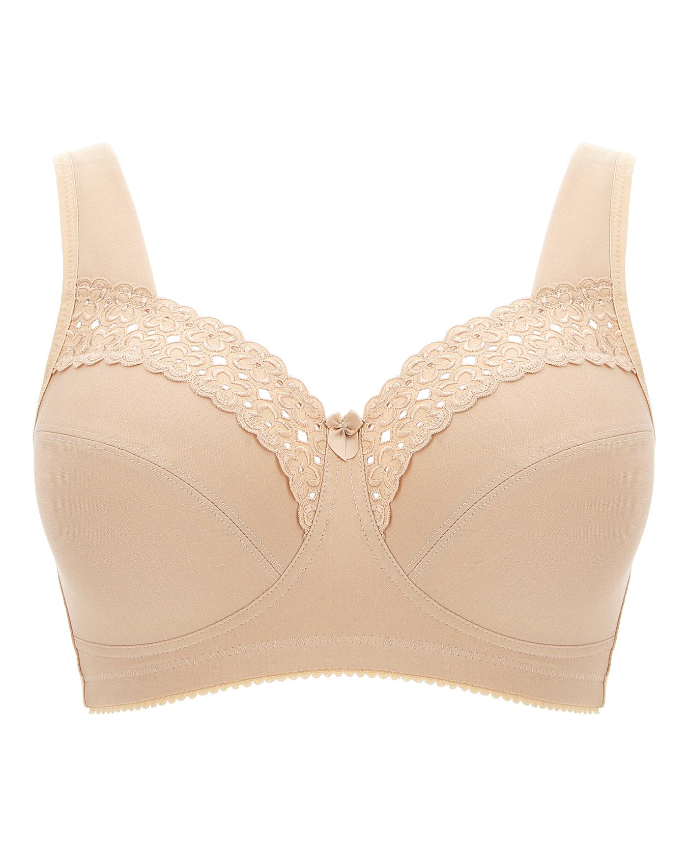  Miss Mary Broderie Anglais Cotton Non Wired Bra| Skin Tone