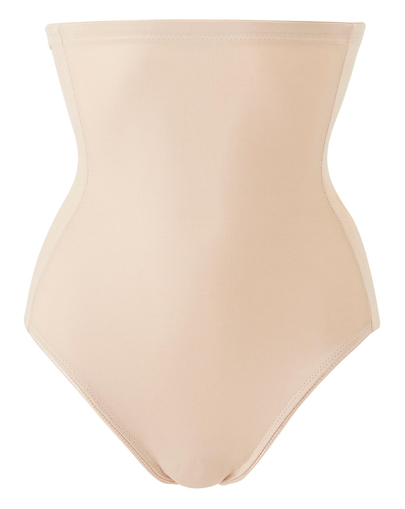  Naomi&Nicole Medium Control Tummy Shaping Hi Waist Briefs| Nude