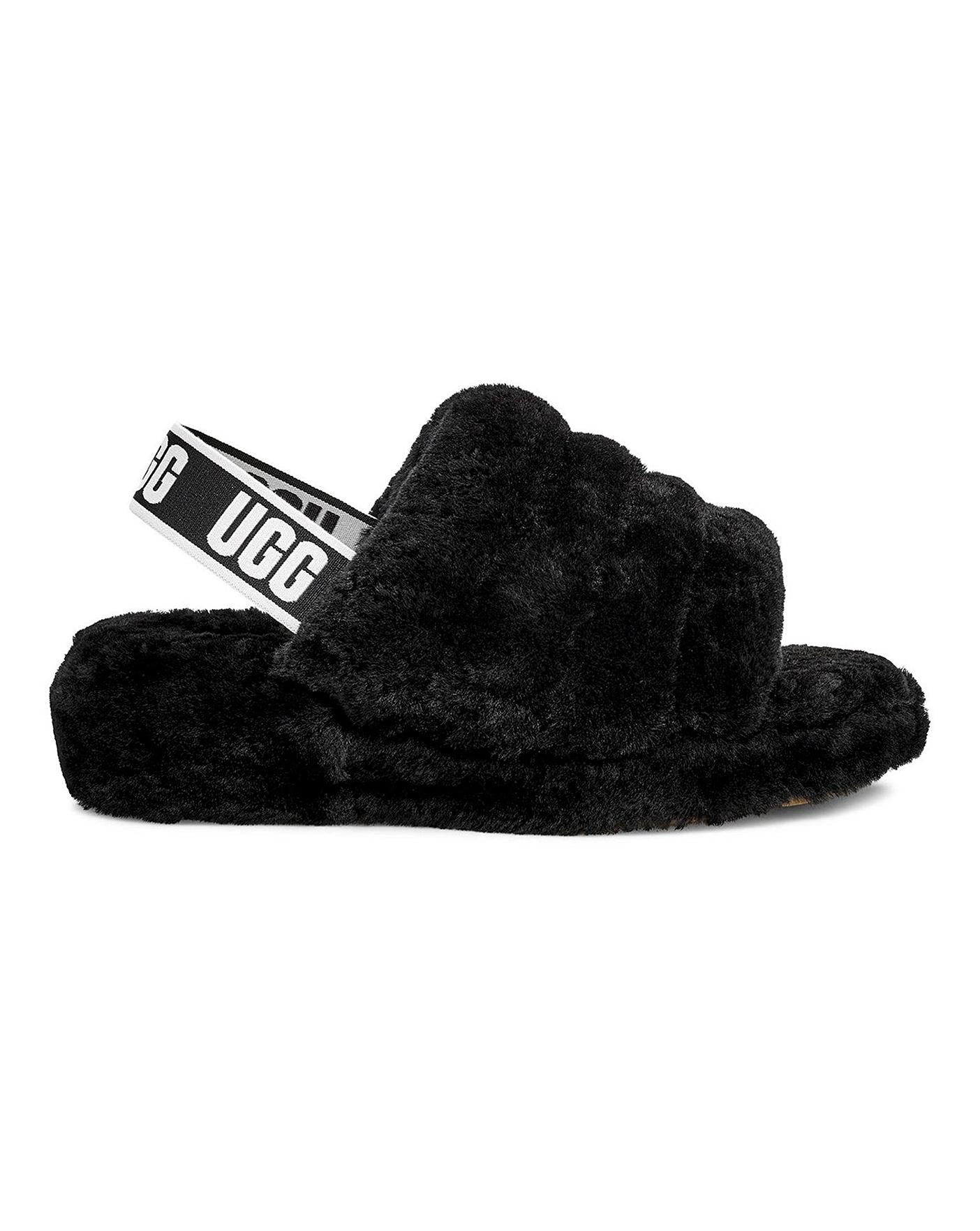  Ugg Fluff Yeah Slider Slippers Standard D Fit| Black