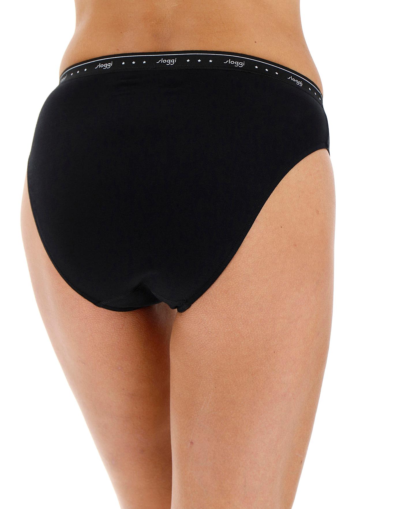  Sloggi 3Pack 24/7 Cotton Tai Briefs| Black