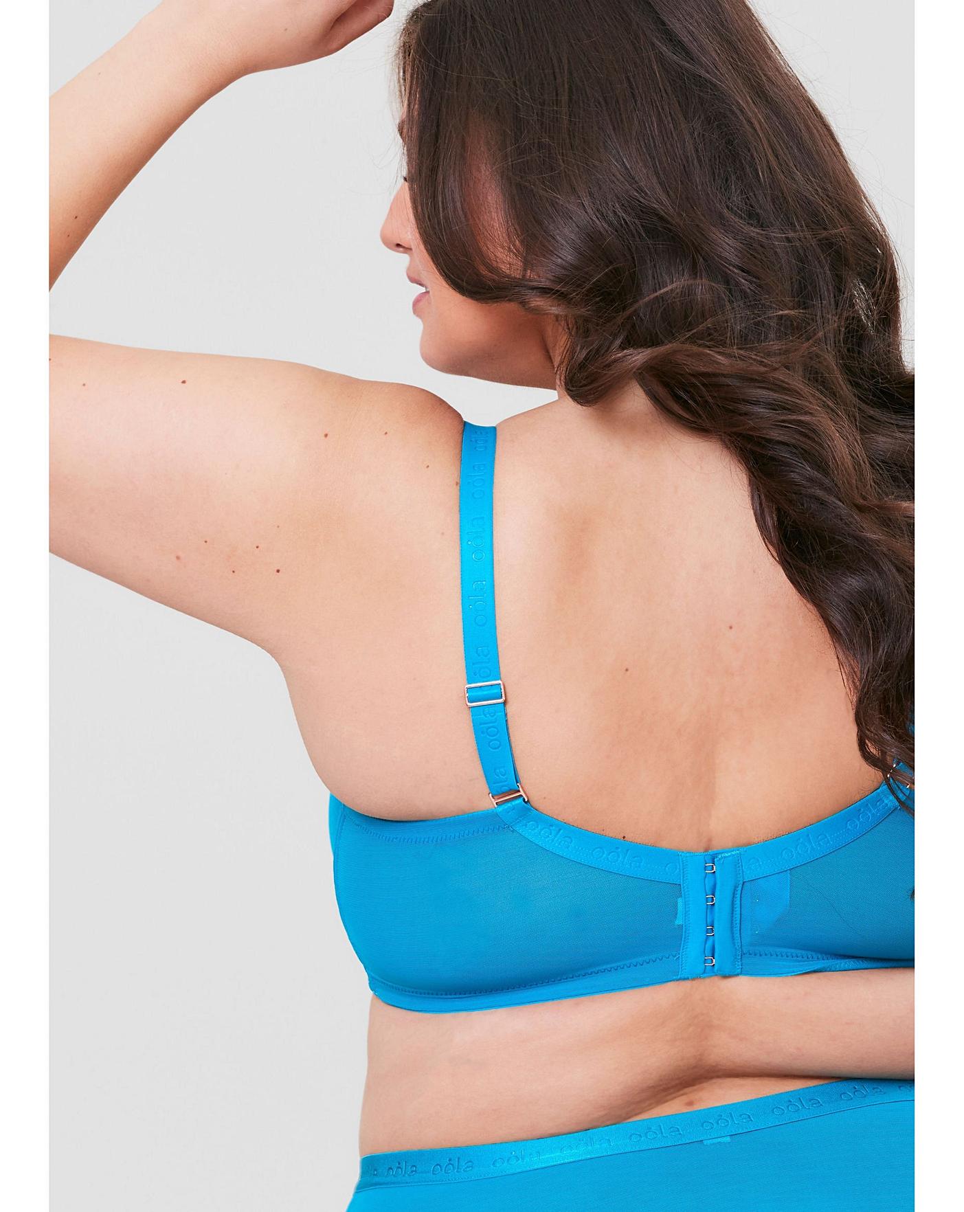  Oola Lace And Logo Underwired Bra| Teal