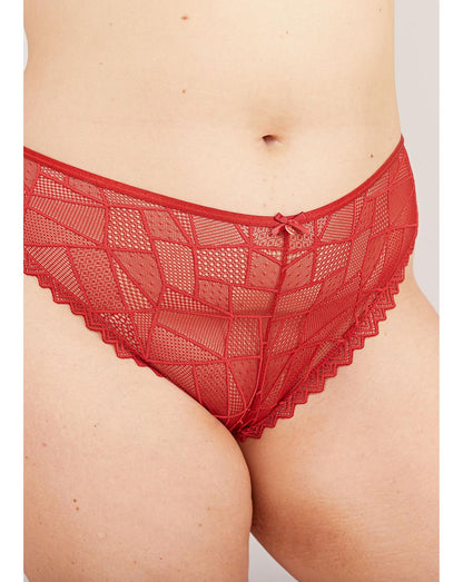  Oola Lace Cheekie Knicker| Red