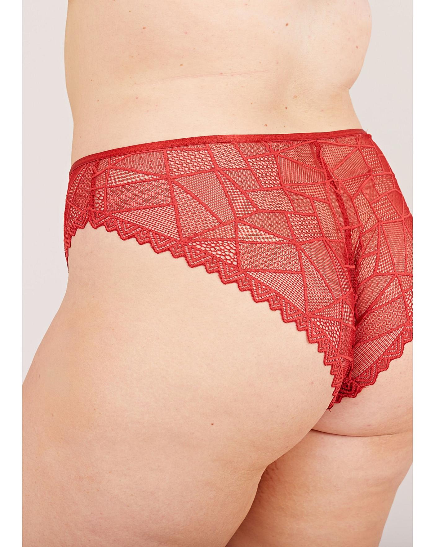  Oola Lace Cheekie Knicker| Red