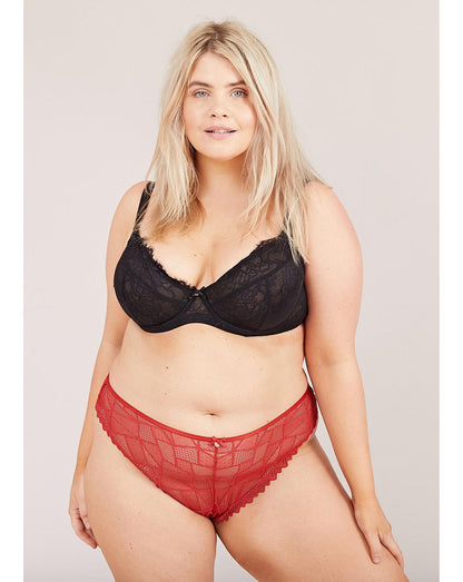  Oola Lace Cheekie Knicker| Red