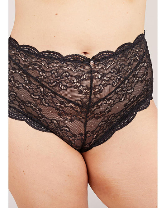  Oola Scallop Lace Short Knicker| Black