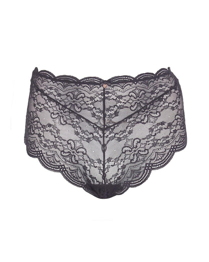  Oola Scallop Lace Short Knicker| Black