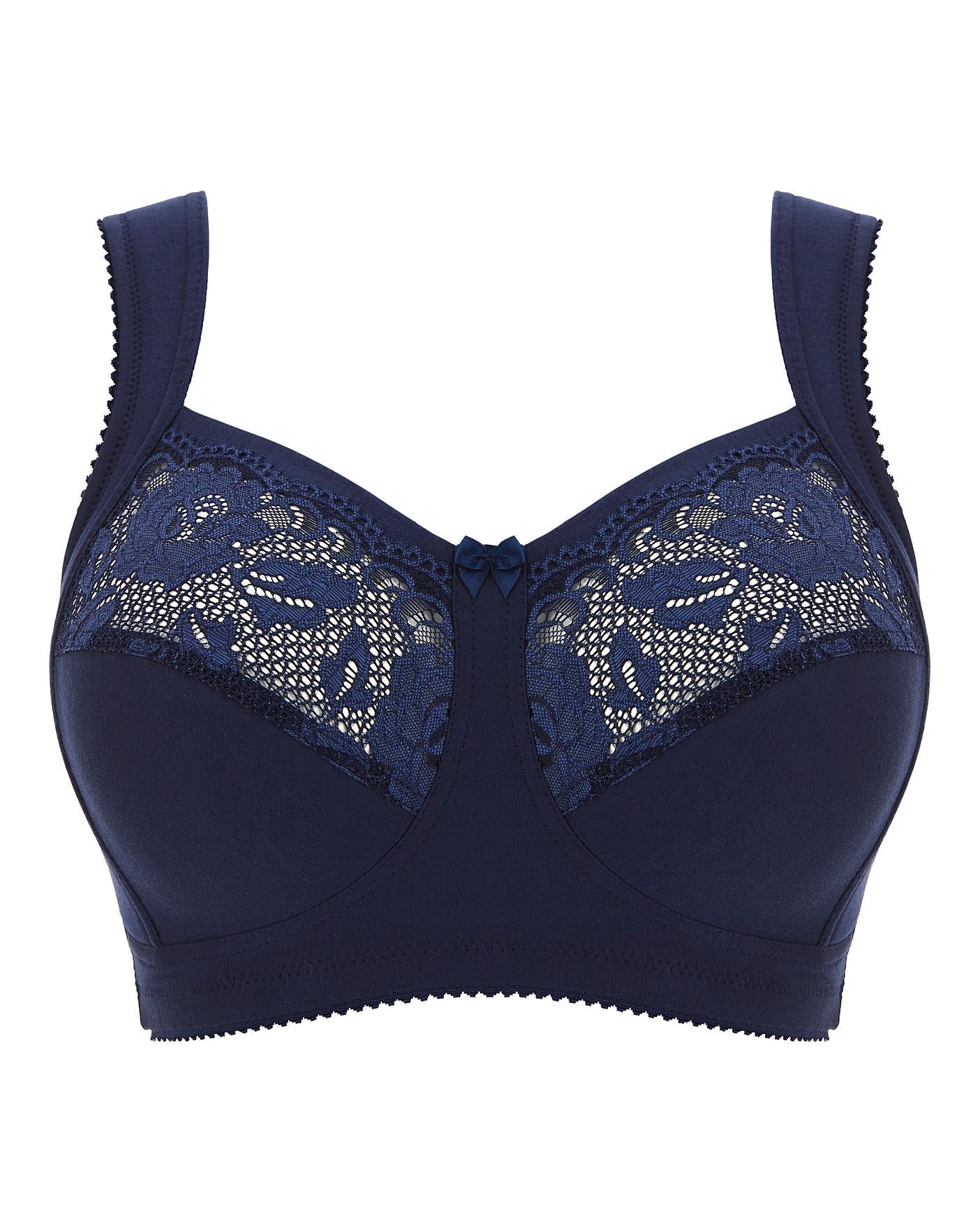  Miss Mary Lovely Lace Support Non Wired Bra| Dark Blue