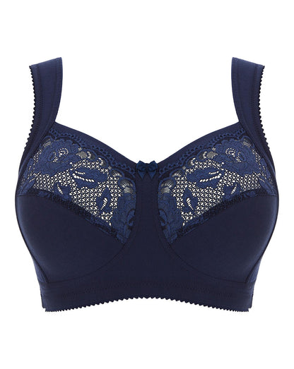  Miss Mary Lovely Lace Support Non Wired Bra| Dark Blue