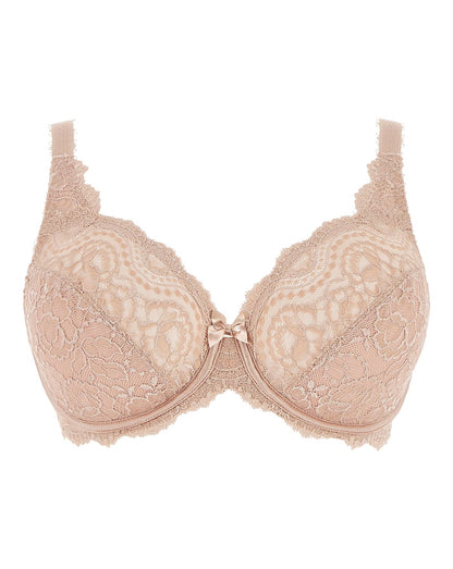  Playtex Flower Lace Full Cup Wired Bra| Nude