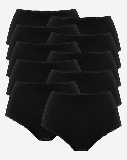  Pretty Secrets 10 Pack Full Briefs| Black