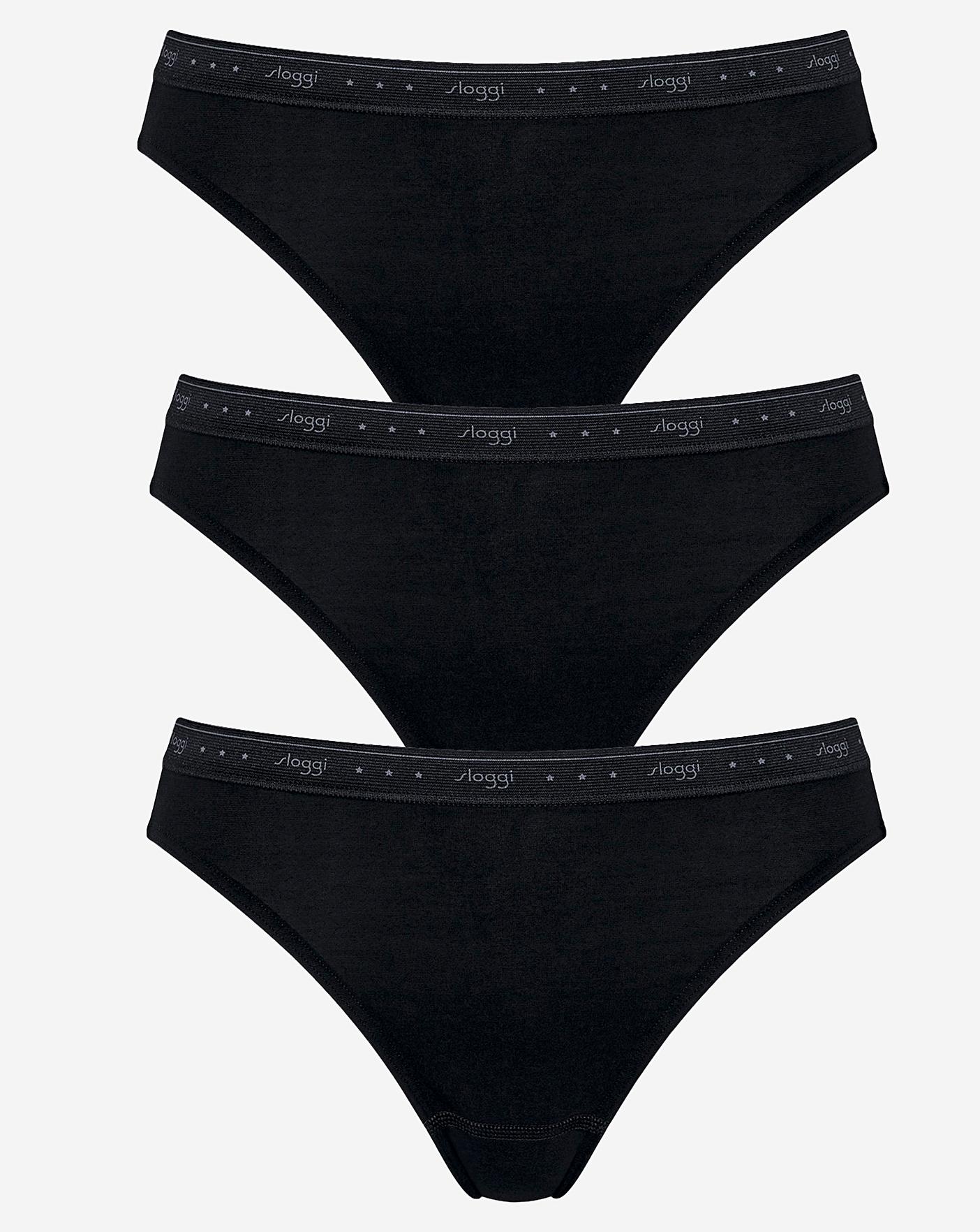  Sloggi 3Pack 24/7 Cotton Tai Briefs| Black
