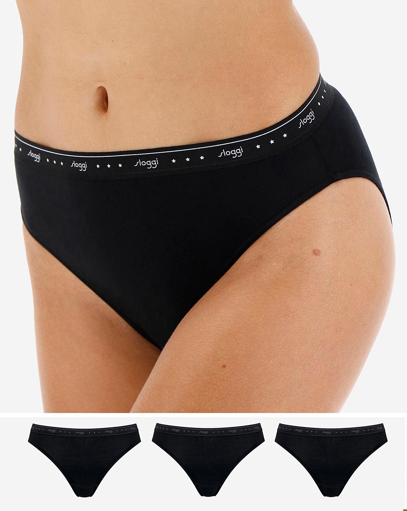  Sloggi 3Pack 24/7 Cotton Tai Briefs| Black