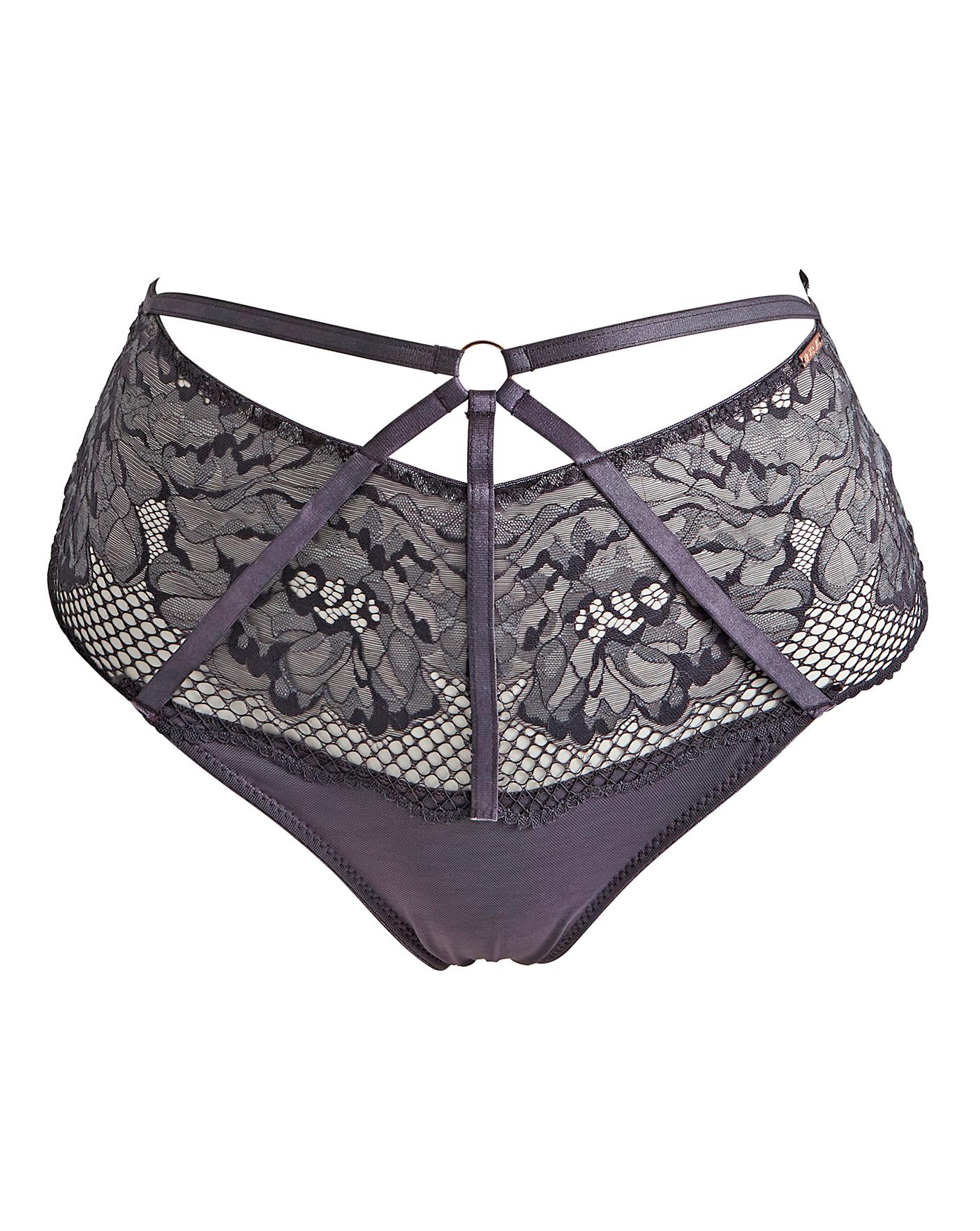  Figleaves Curve Amore Deep Brazilian Brief| Grey