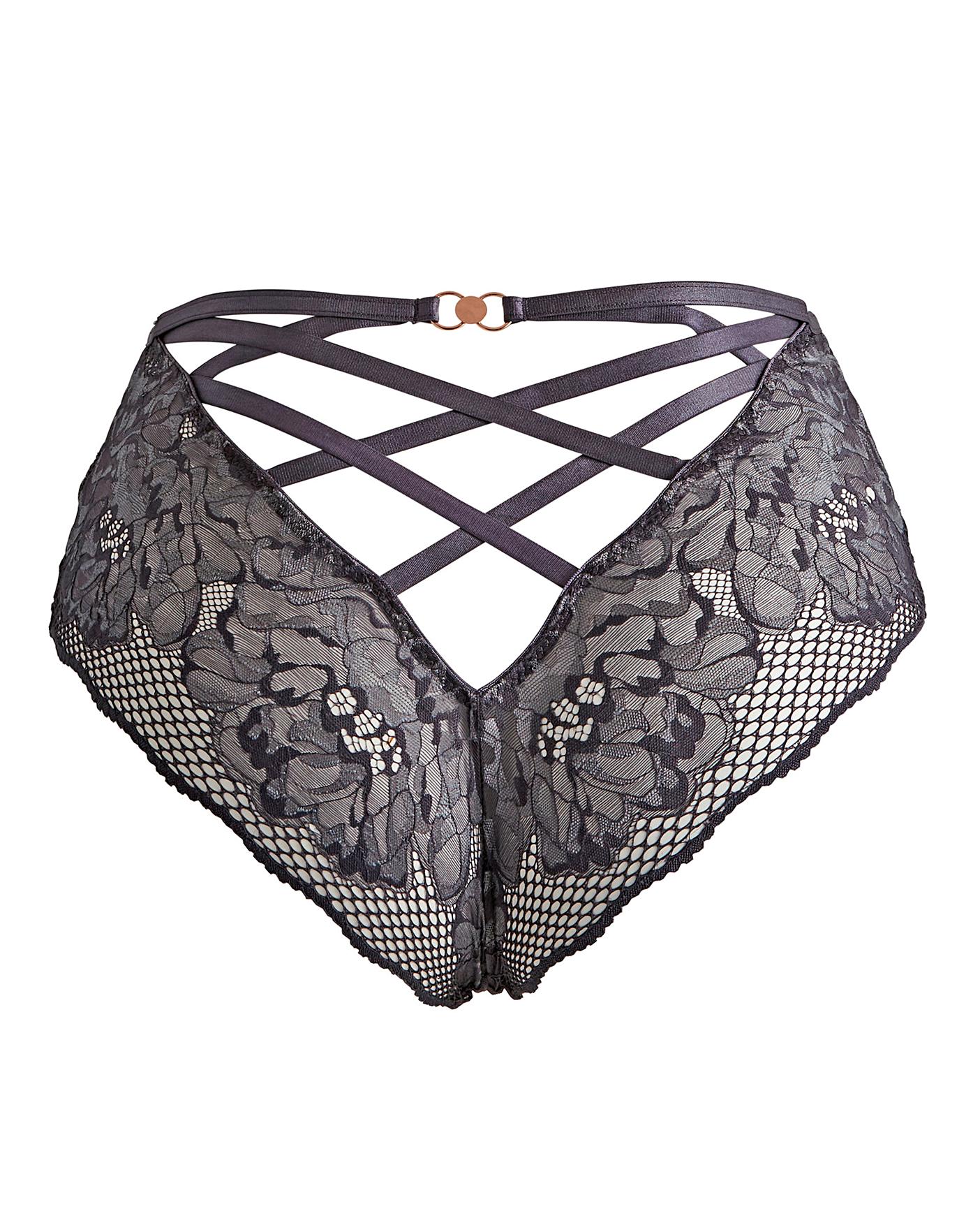  Figleaves Curve Amore Deep Brazilian Brief| Grey