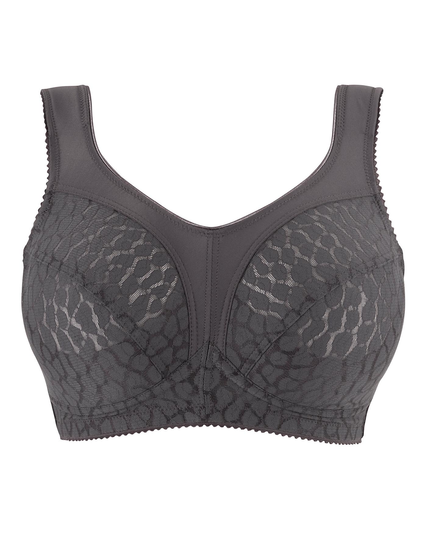  Miss Mary Jacquard Non Wired Bra| Dark Grey