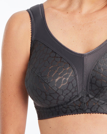  Miss Mary Jacquard Non Wired Bra| Dark Grey