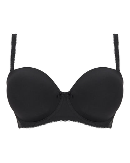  Freya Deco Moulded Strapless Bra| Black