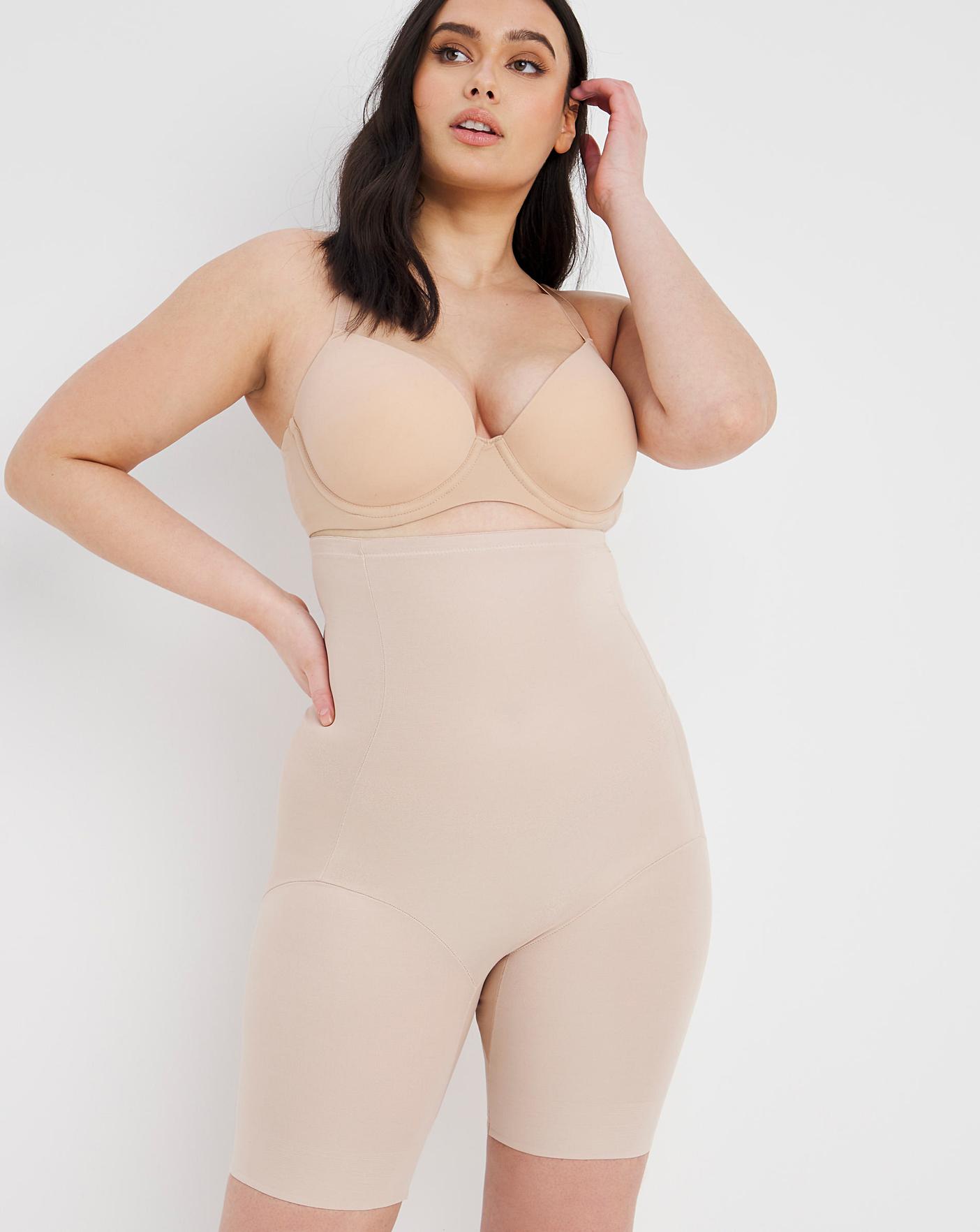  Naomi&Nicole Fuller Figure Firm Control Tummy Shaping Hi Waist Thigh Slimmer| Nude