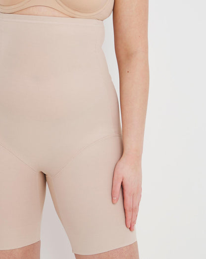  Naomi&Nicole Fuller Figure Firm Control Tummy Shaping Hi Waist Thigh Slimmer| Nude