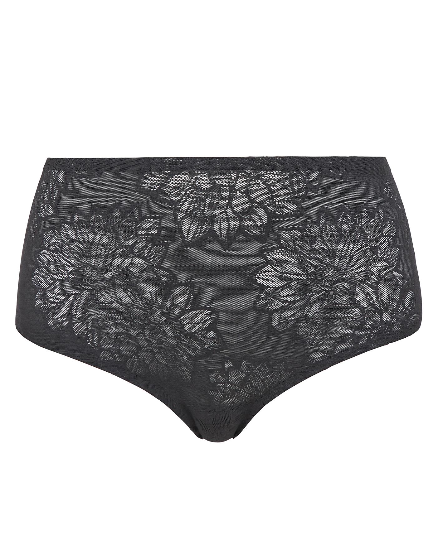  Triumph Fit Smart Lace Maxi Briefs| Black