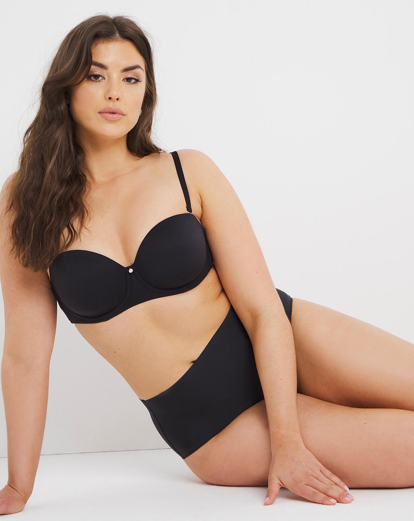  Figleaves Smoothing Multiway Balcony Bra| Black
