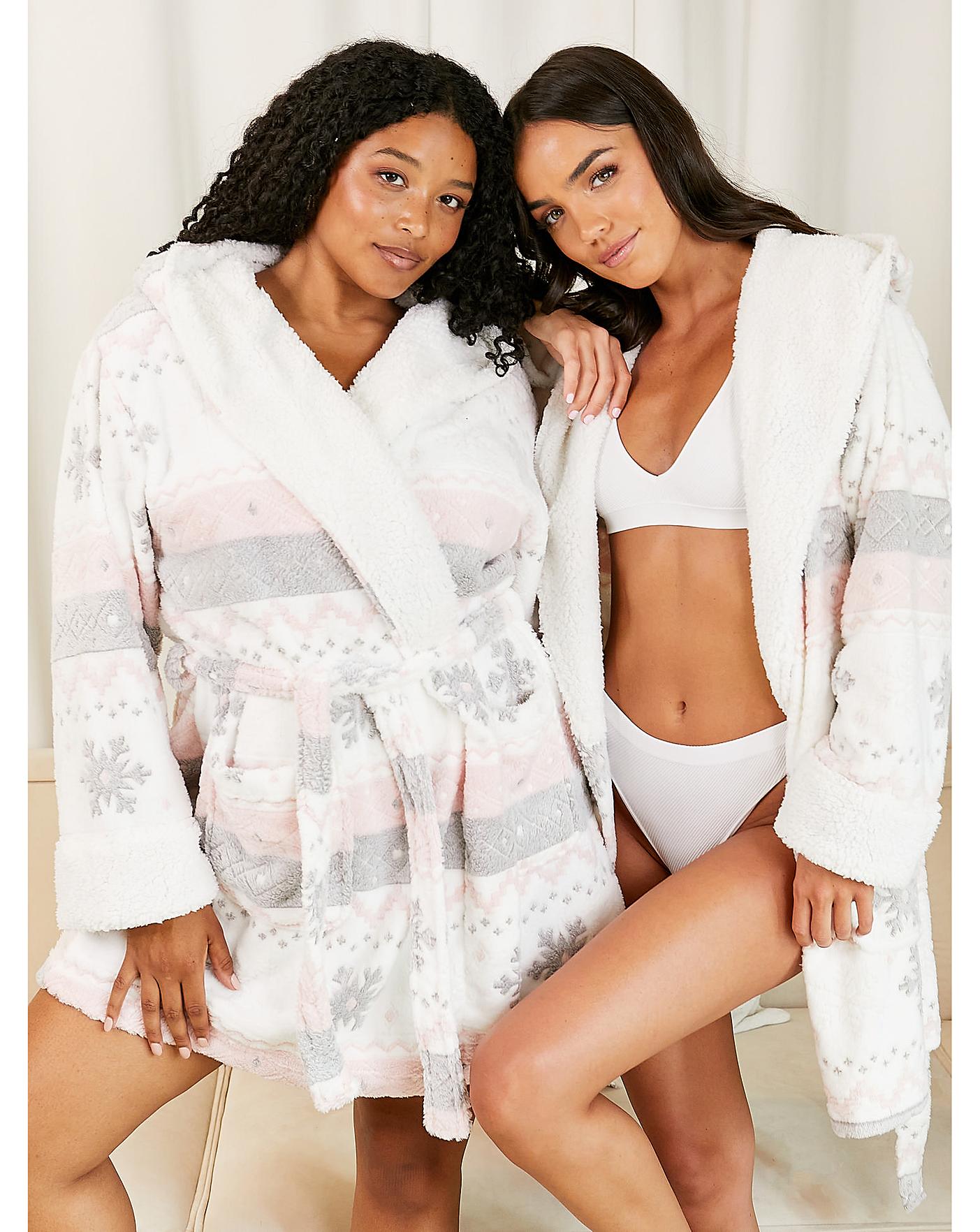  Jim Jam The Label Fairisle Dressing Gown| White