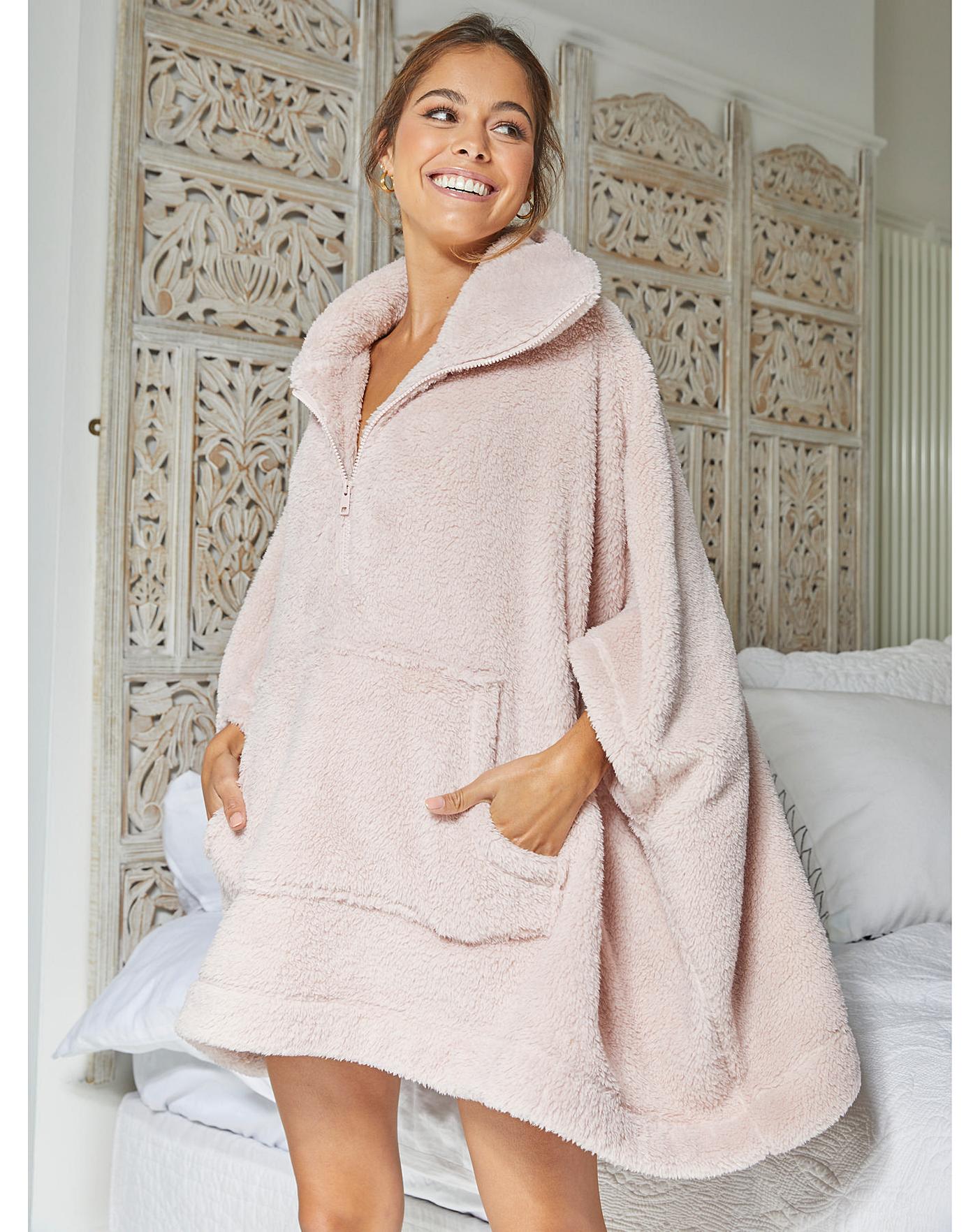  Jim Jam The Label Pink Zip Oversized Hoody| Pink| ONESIZE